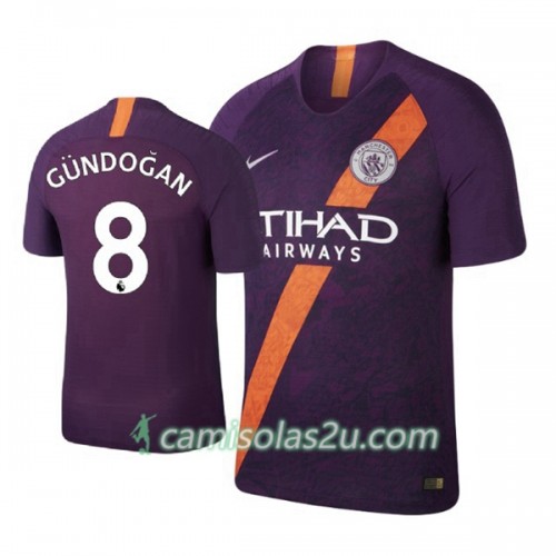 Camisolas de Futebol Manchester City Gundogan 8 Equipamento 3ª 2018/19 Manga Curta Camisolas de Futebol Manchester City Gundogan 8 Equipamento 3ª 2018/19 Manga Curta